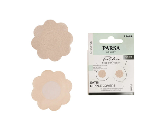 Parsa - Satin Nipple Covers 14pcs - Nude